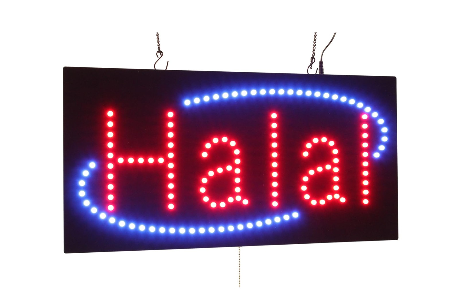 Halal Sign In English 24X12 60X30Cm Topking Led Neon Florescent Signage
