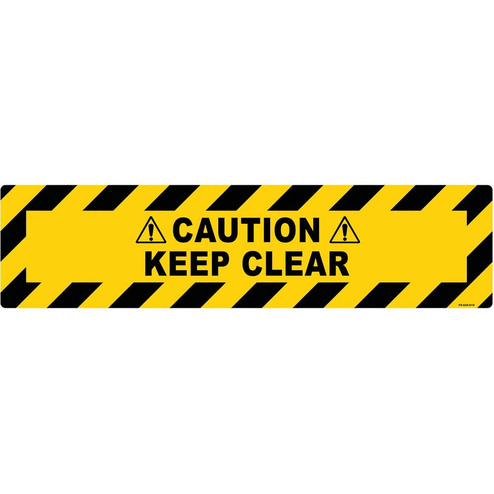 STRANCO INC FS-624-619 Anti-Slip Floor Sign,6 in x 24 in,Vinyl 484P38