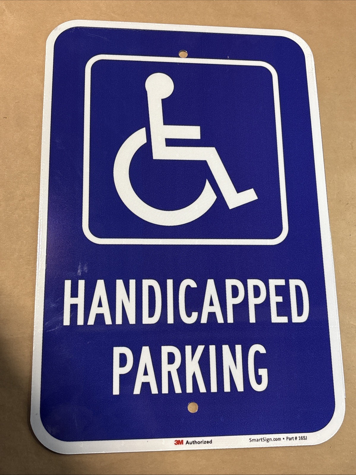 12” x 18” Handicap Parking Sign Reflective Aluminum 3M SmartSign New