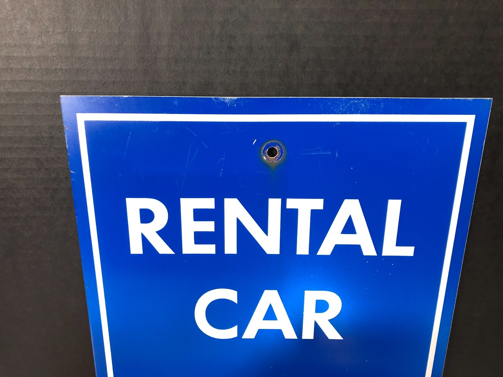 VINTAGE ORIGINAL RENTAL CAR PARKING ONLY METAL SIGN