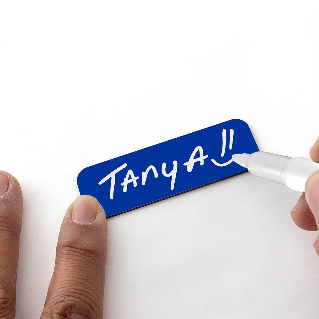 All Quality Name Tag/Badge Blanks – 25 Pack – 1.5&Prime; X 3&Prime;, Round Corners, Pin