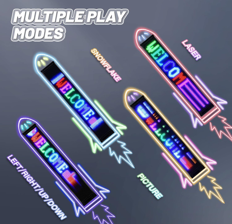 Letrero A Color LED Programable Para Mensajes Y Publicidad Negocio Bar Hotel NEW