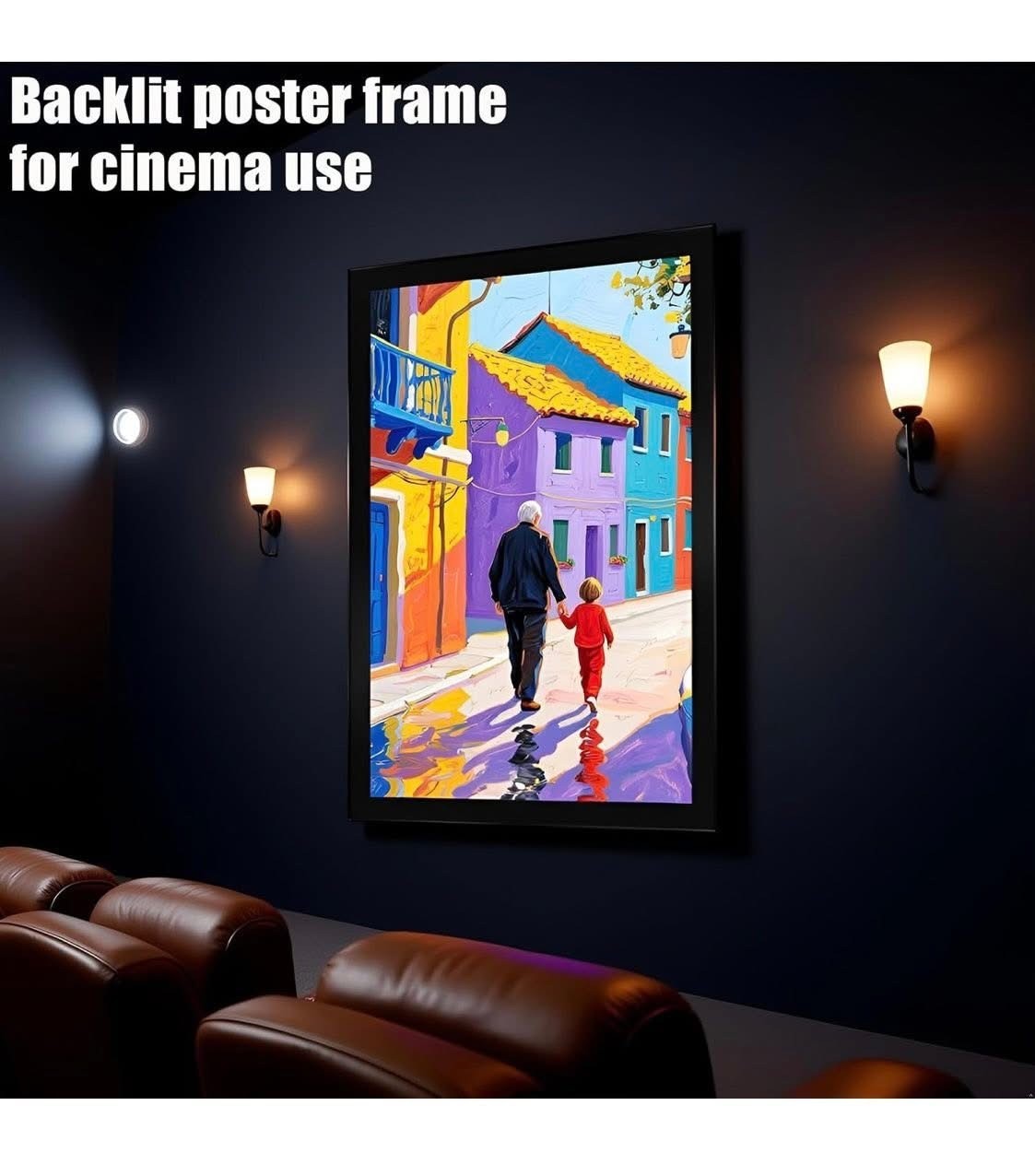 24×36 Inch LED Poster Frame with Dimmer, Backlit Light Box Display Posters & Art