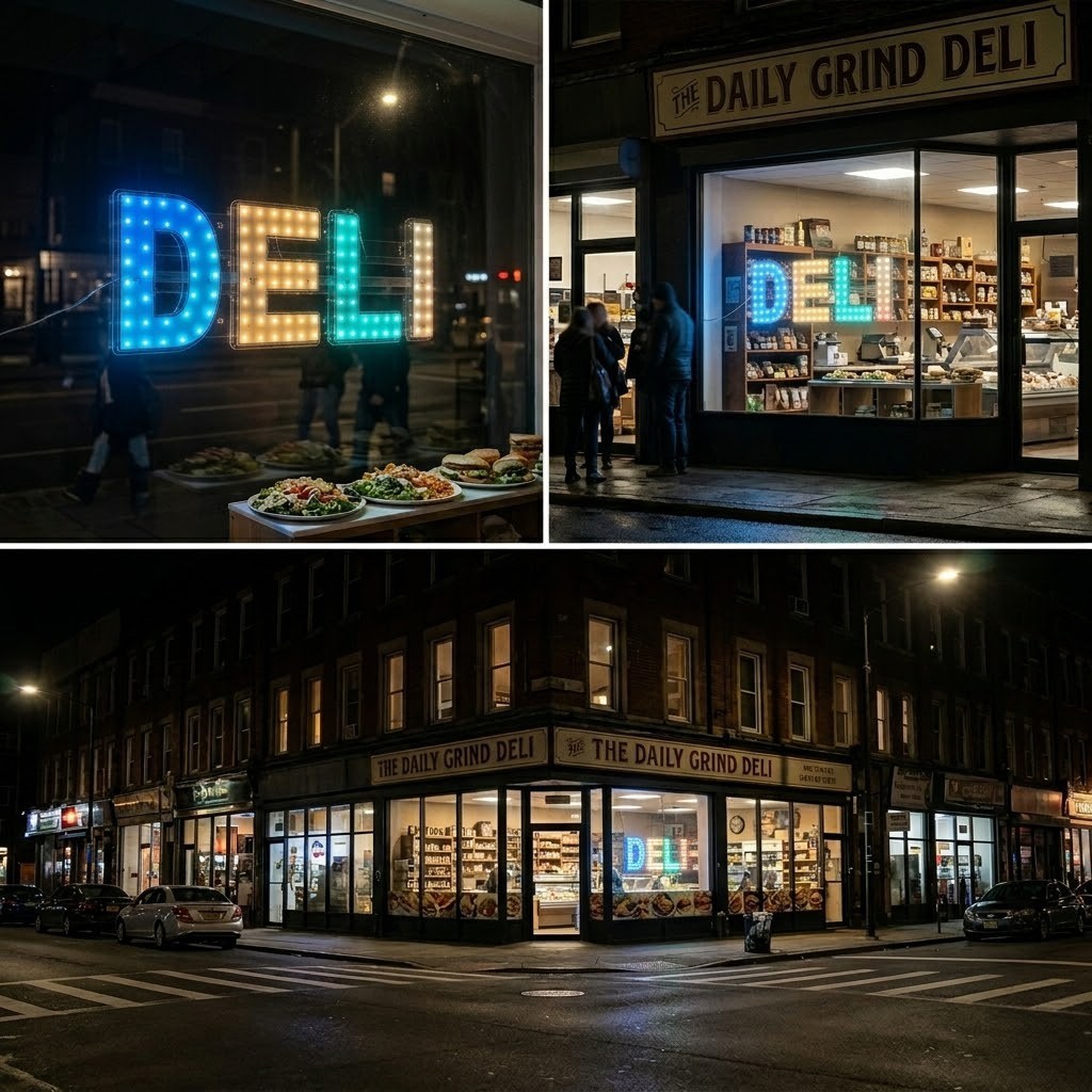 EPL Signs DELI RGBW Wave LED Sign 10&Prime;x28&Prime; Remote 4G Full-color Changes
