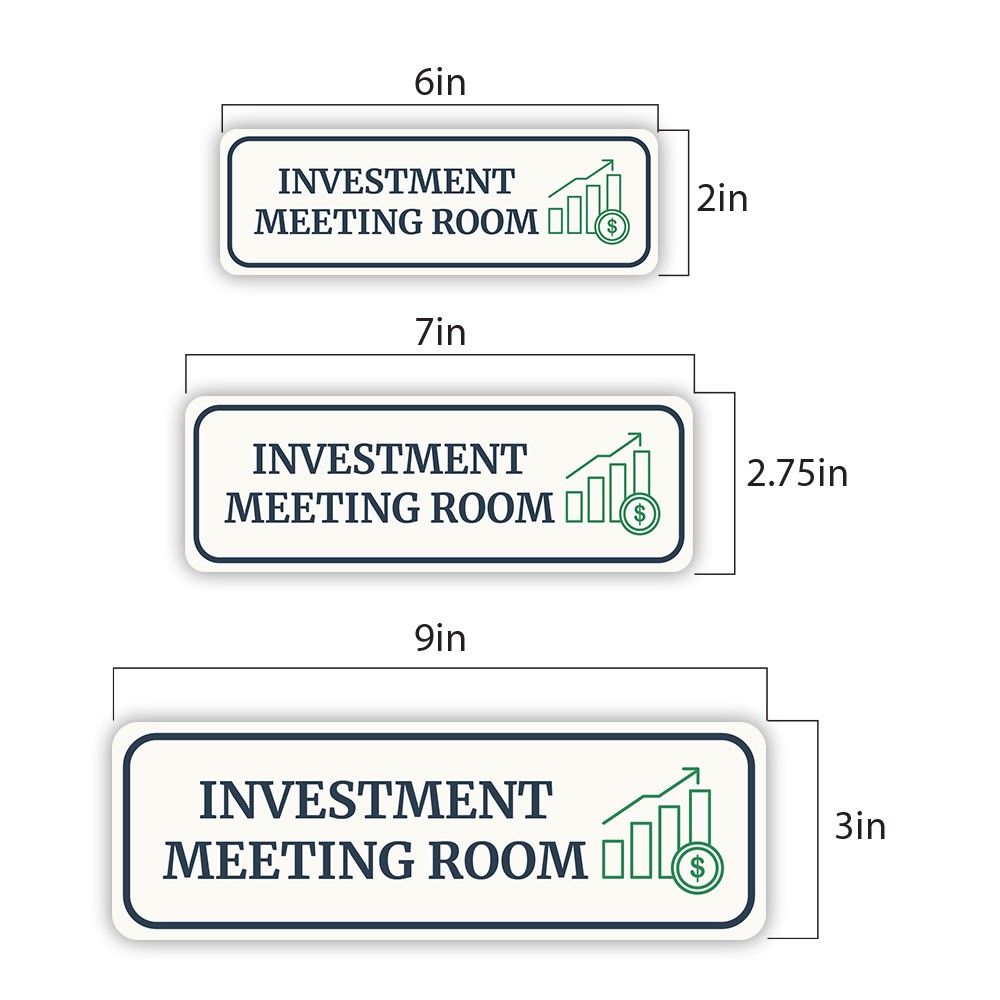 Standard Plus Investment Meeting Room Wall or Door Sign | Office Room Directions