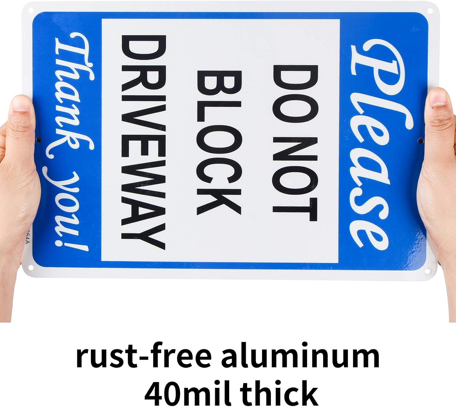 2-Pack No Parking Do Not Block Driveway Sign 12×8 Reflective Aluminum