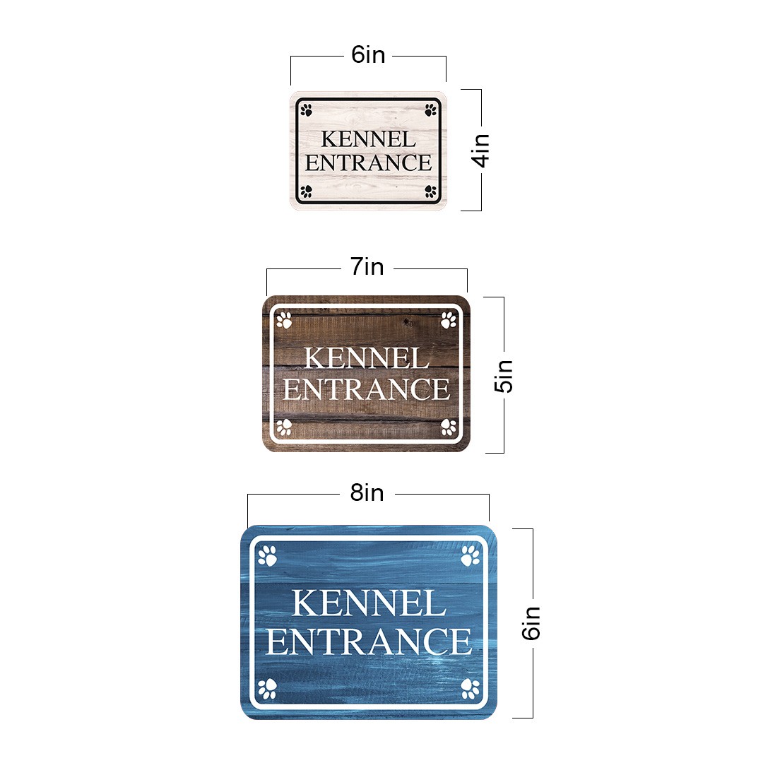 Classic Framed Plus Kennel Entrance Door or Wall Sign | Pet-friendly Signs