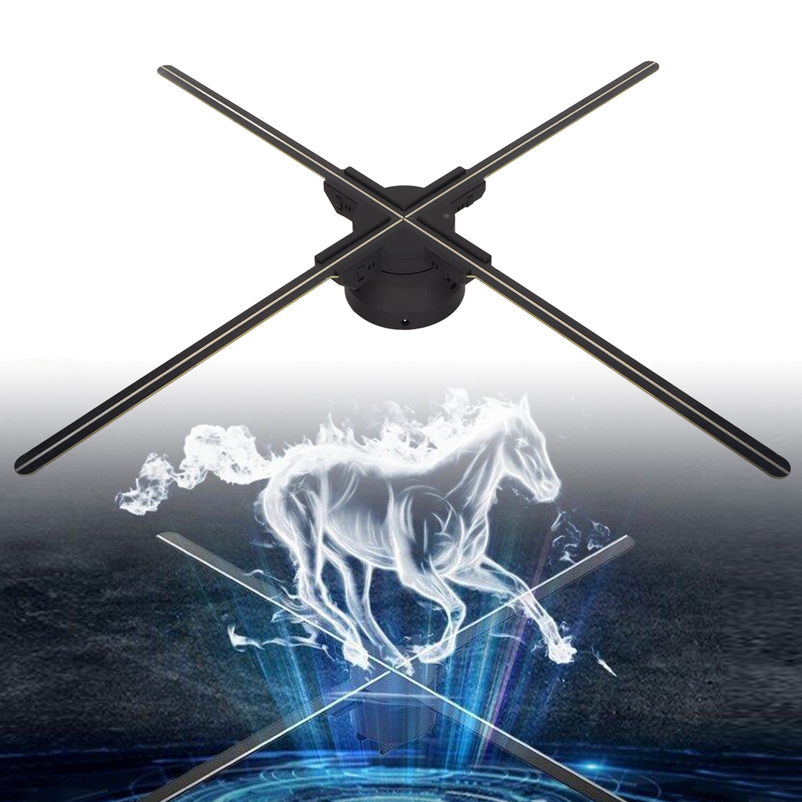 3D Hologram Fan Player 700rpm/Min 768pcs Lamp Beads Ad Display