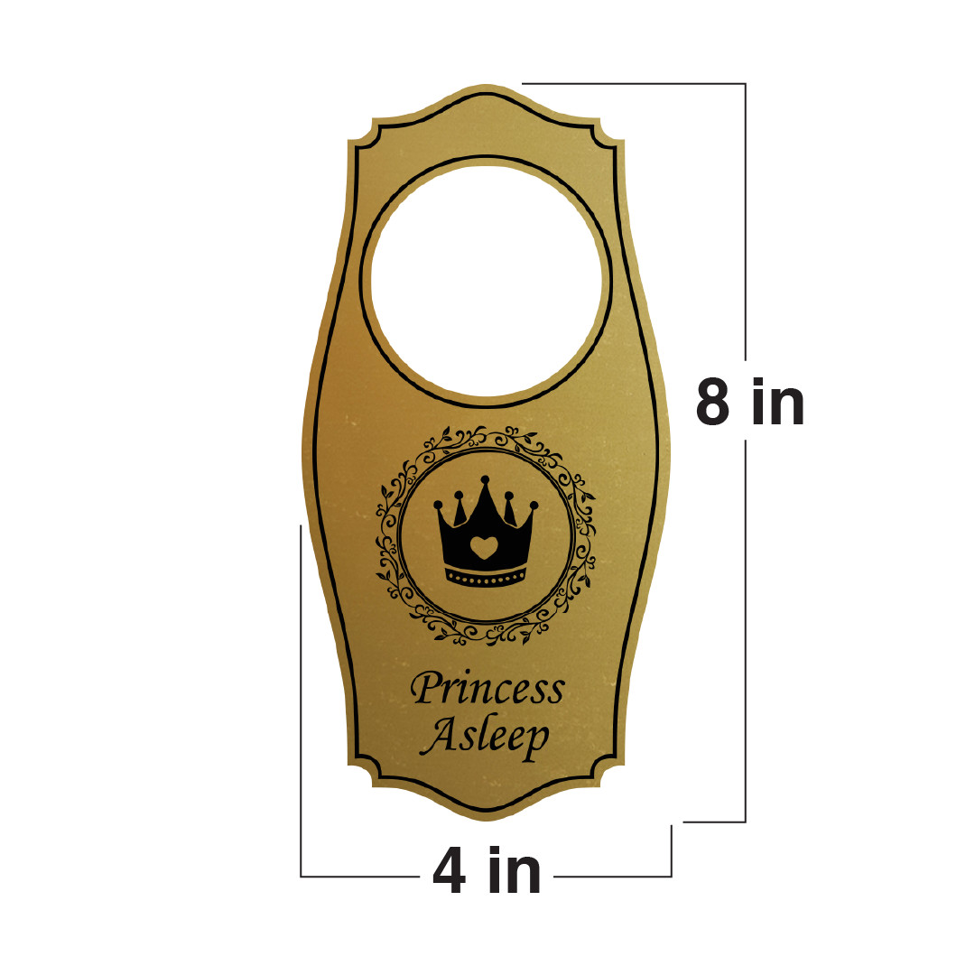 Signs ByLITA Princess Asleep Door Hanger