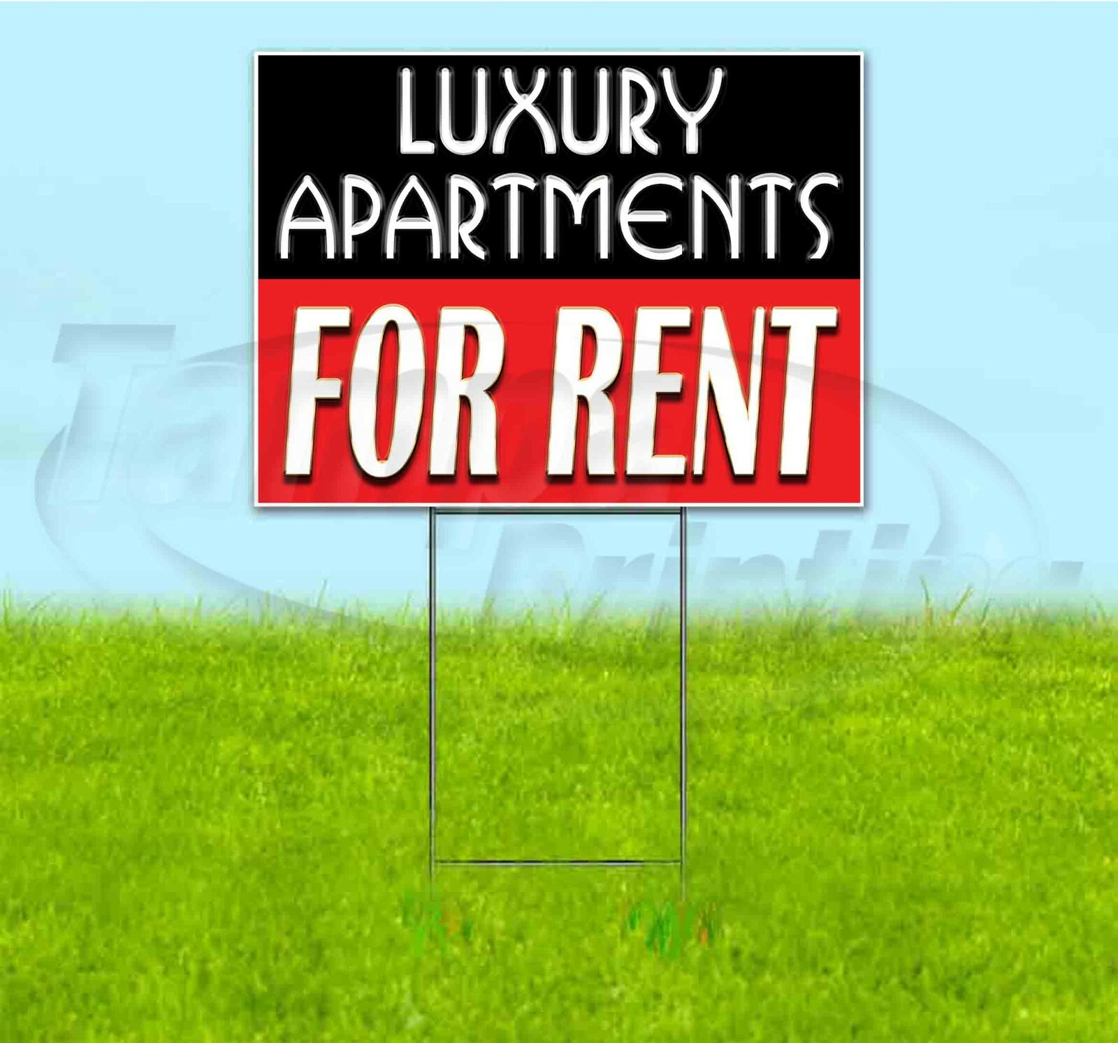 LUXURY APARTMENTS FOR RENT 18×24 Yard Sign WITH STAKE Corrugated Bandit USA