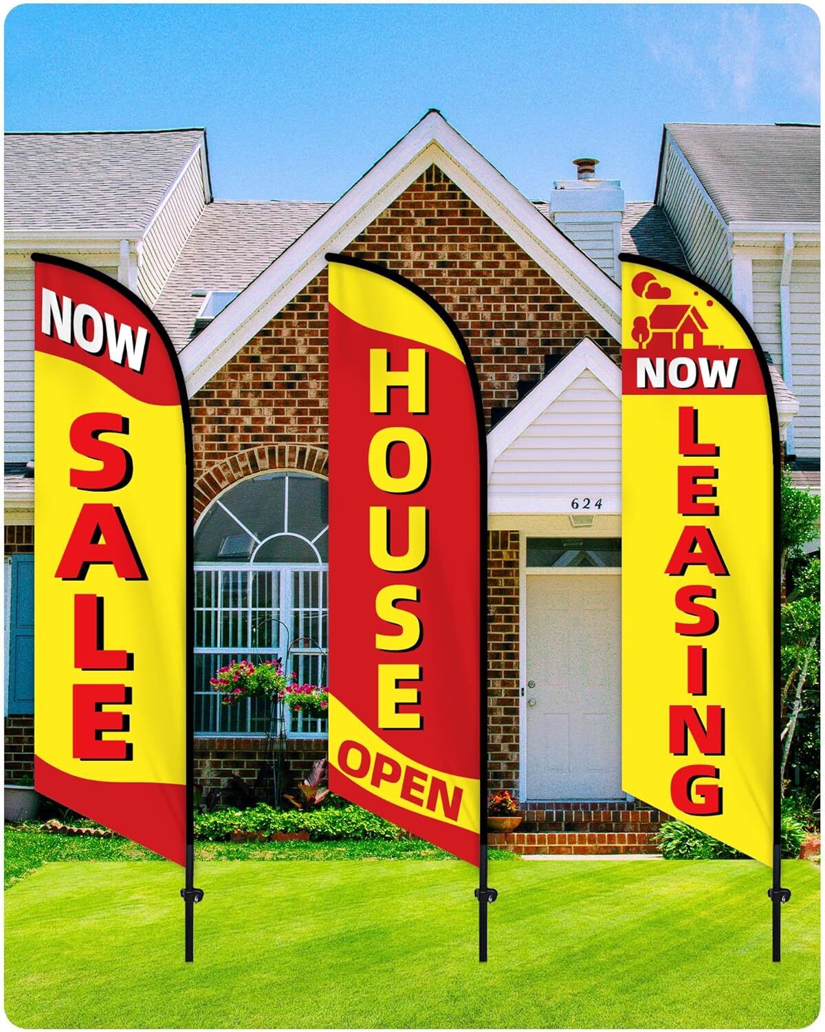 Custom Advertising Feather Flag Personalized Logo Only Flag for Business Outside