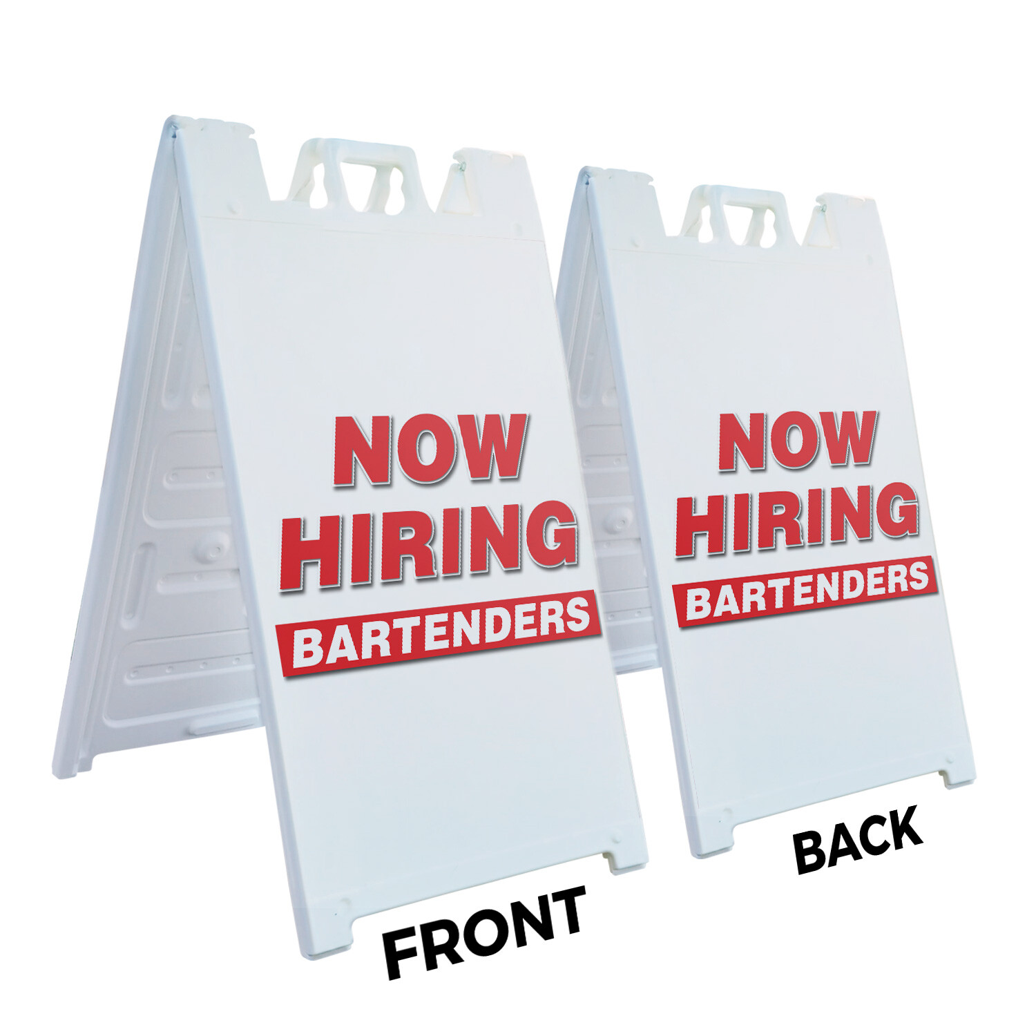 A-frame Sidewalk Now Hiring Bartenders 24&Prime; x 36&Prime; Double Sided A-Frame Sidewalk S