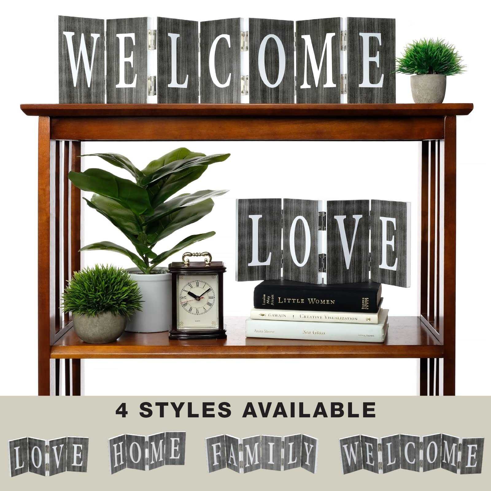 Gray Hinged Accordion Sign – Welcome