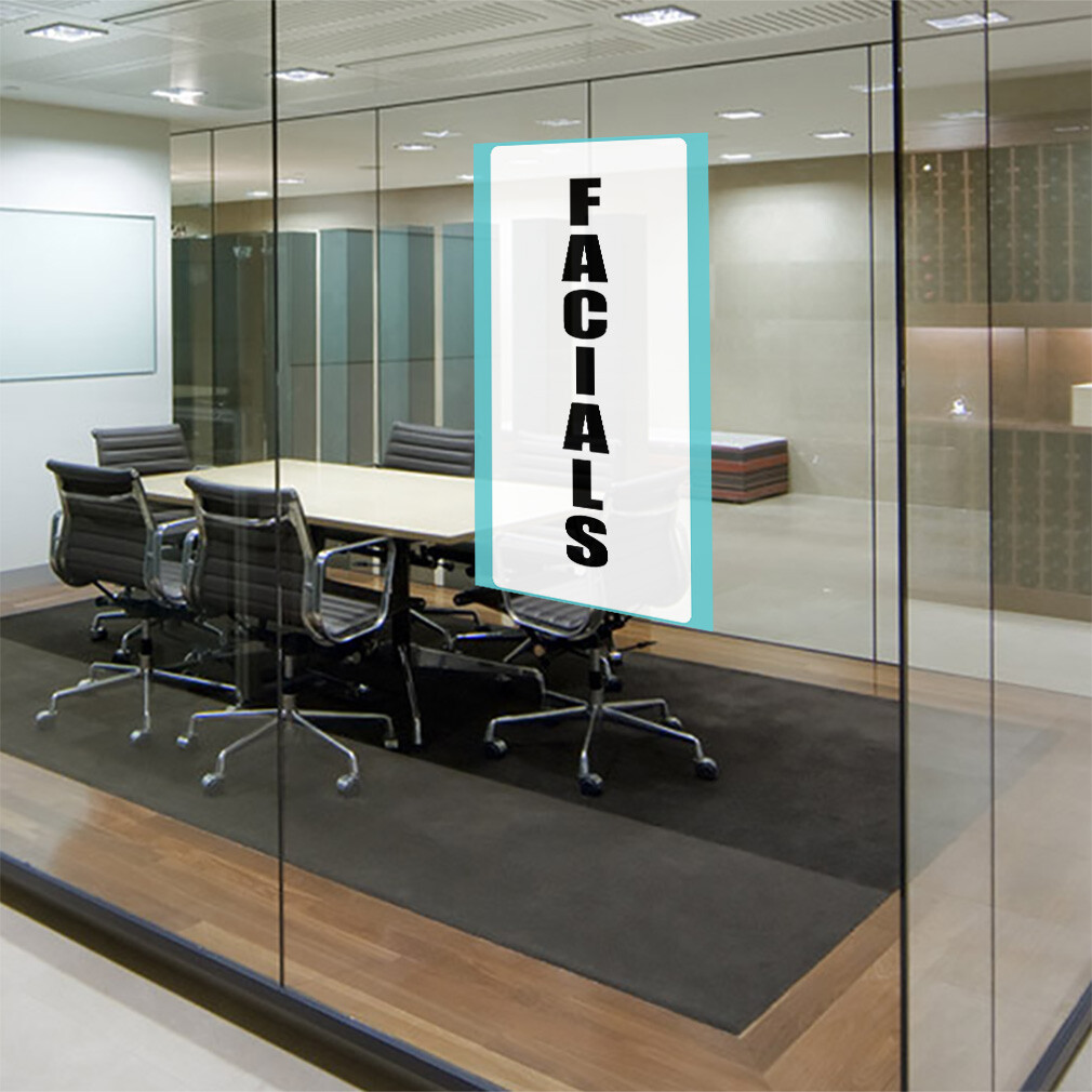Door Decals Vertical Vinyl Stickers Multiple Sizes Facials Promotion Business