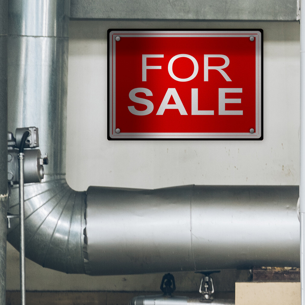 Horizontal Metal Sign 24×18 for Sale White on Red Facility Property