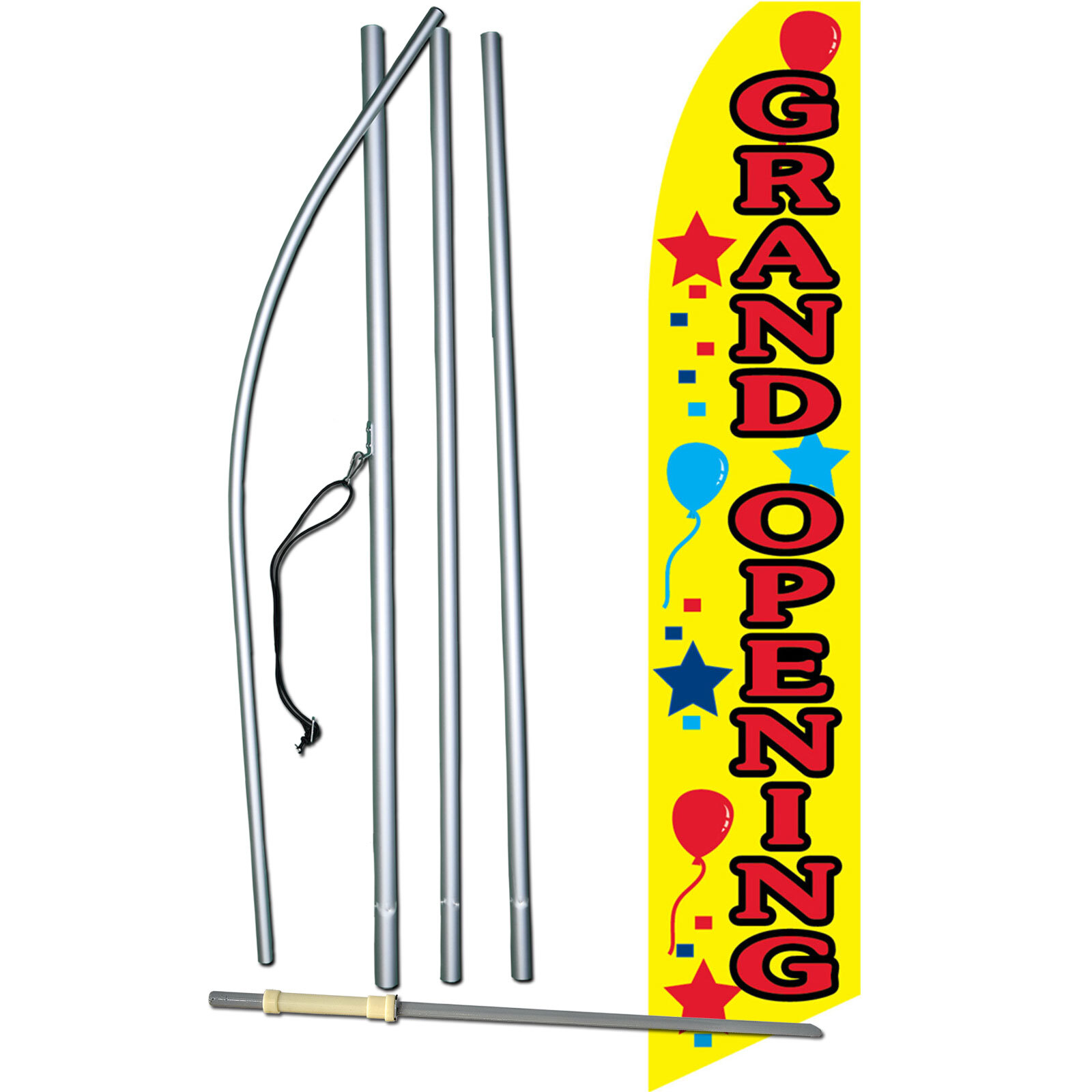 Grand Opening Balloons Complete Swooper Flag Bundle