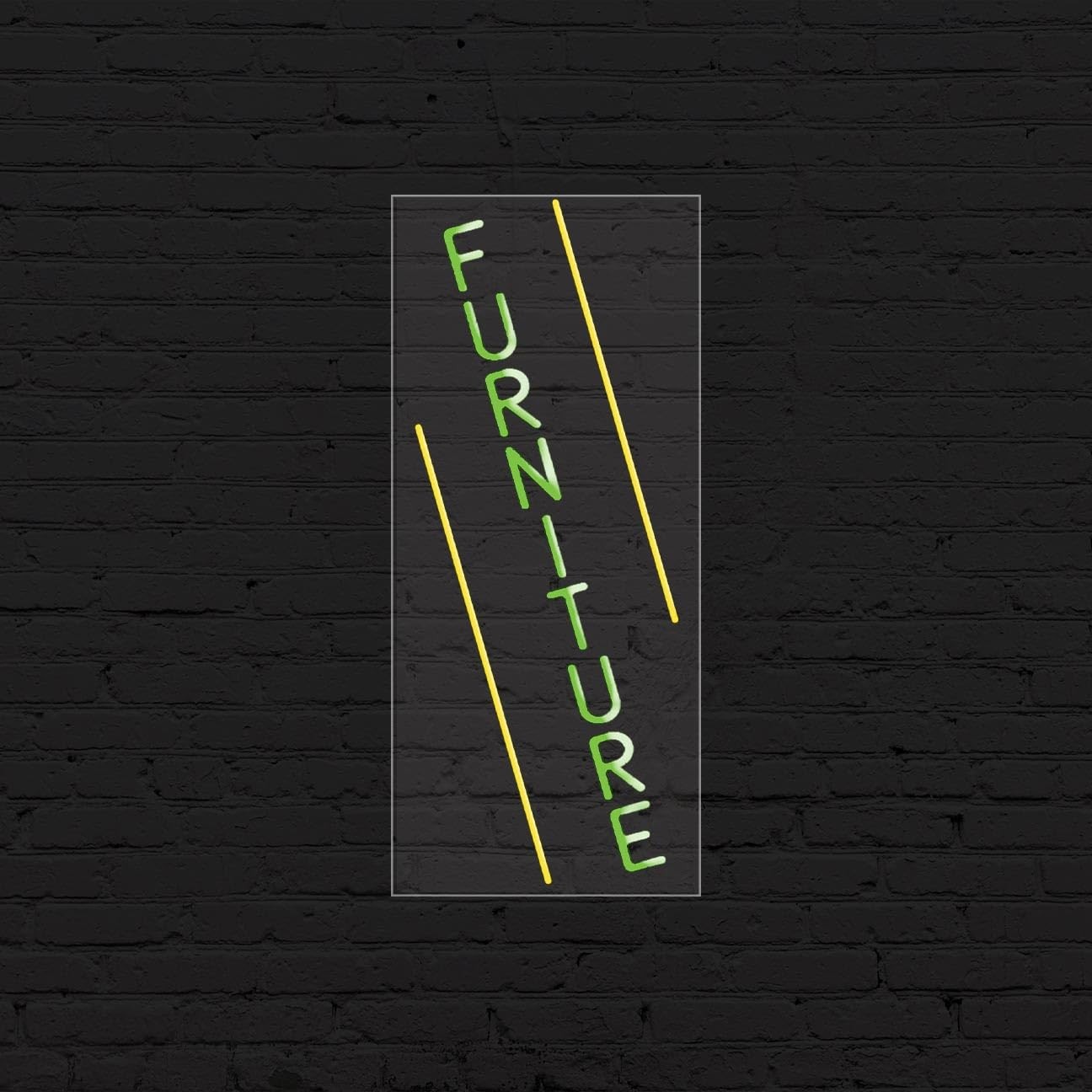 Furniture Sign for Business Displays | LED Flex Neon | 13&Prime;W x 32&Prime;H x 1&Prime;D