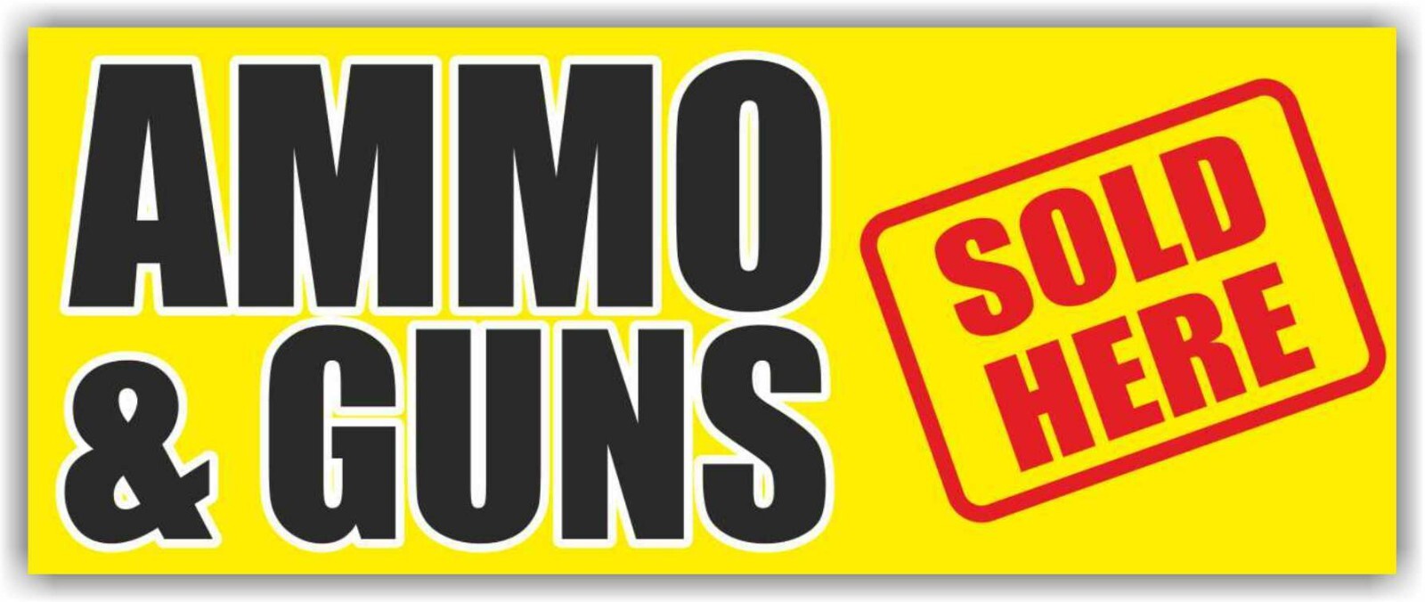 AMMO & GUNS SOLD HERE Advertising Banner Vinyl Mesh Sign Flag Many Sizes