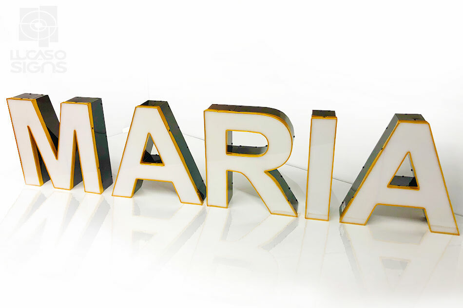 Storefront custom Illuminated Signs led letters translucent Channel Letters