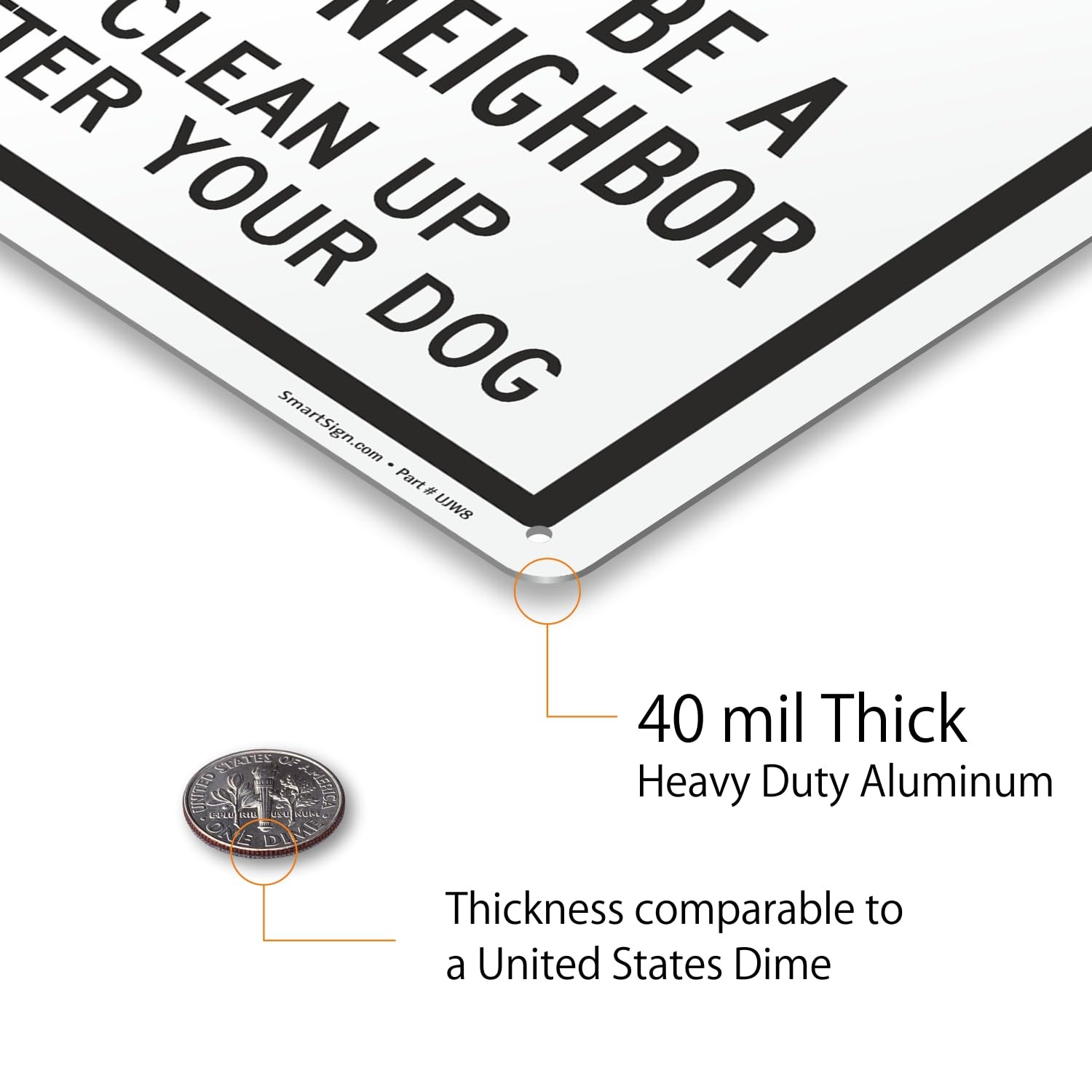 14 x 10 inch Laminated Rustproof Aluminum Neighbor Sign -Made 100+ Years of S…
