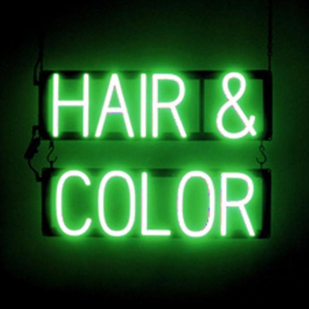 SpellBrite HAIR & COLOR Sign | Neon Sign Look, LED Light | 20.8&Prime; x 15.0&Prime;
