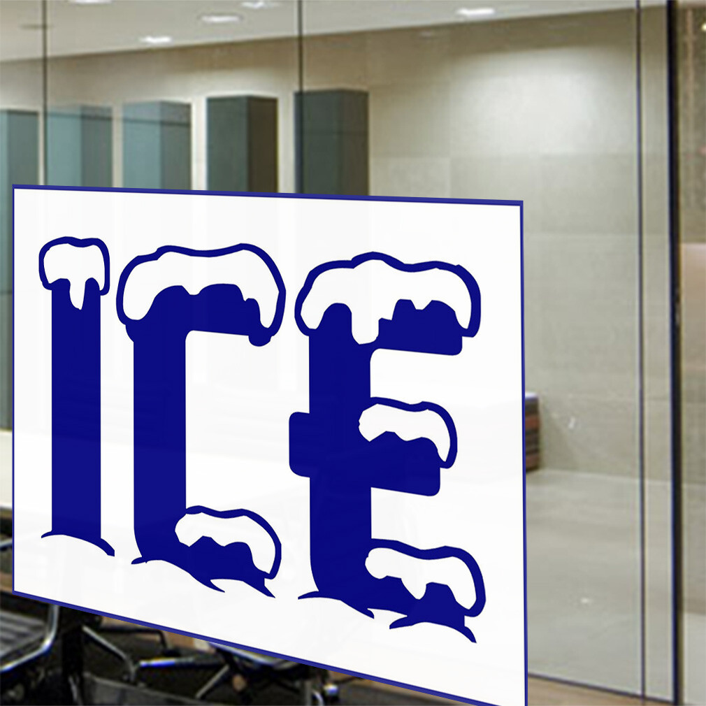 Decal Stickers Ice Cold Drinks Restaurant Food Bar B Vinyl Store Sign Label