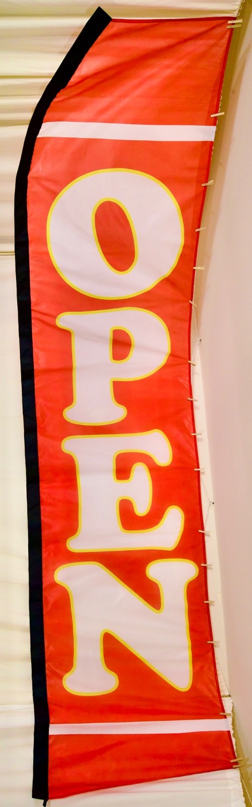 Extra Large Promotional Banner, Convex Bow Flag, Bow outward along the Tap Edge