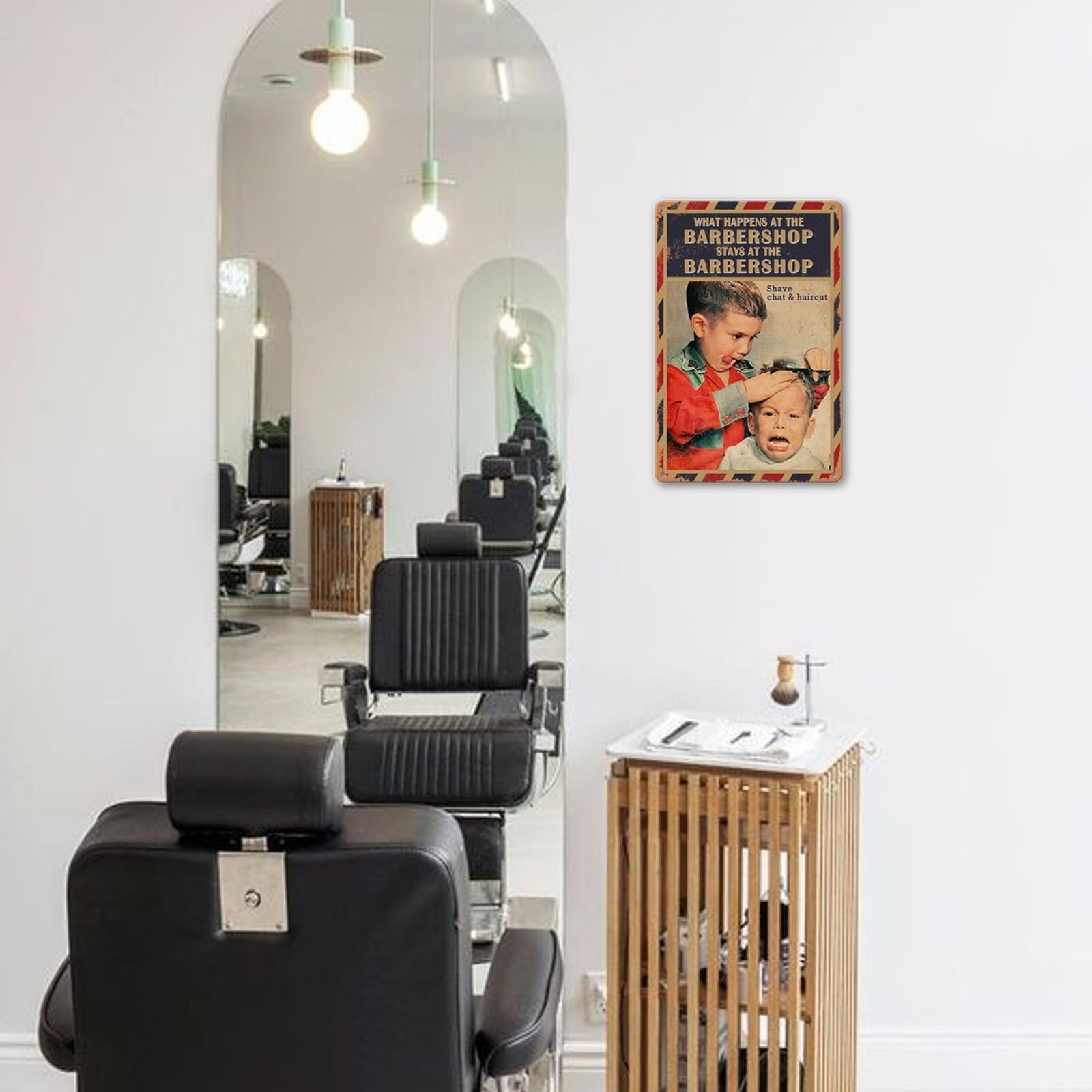 Barber Sign Barbershop Wall Poster Vintage Barber Shop Metal Tin Signs Barber…
