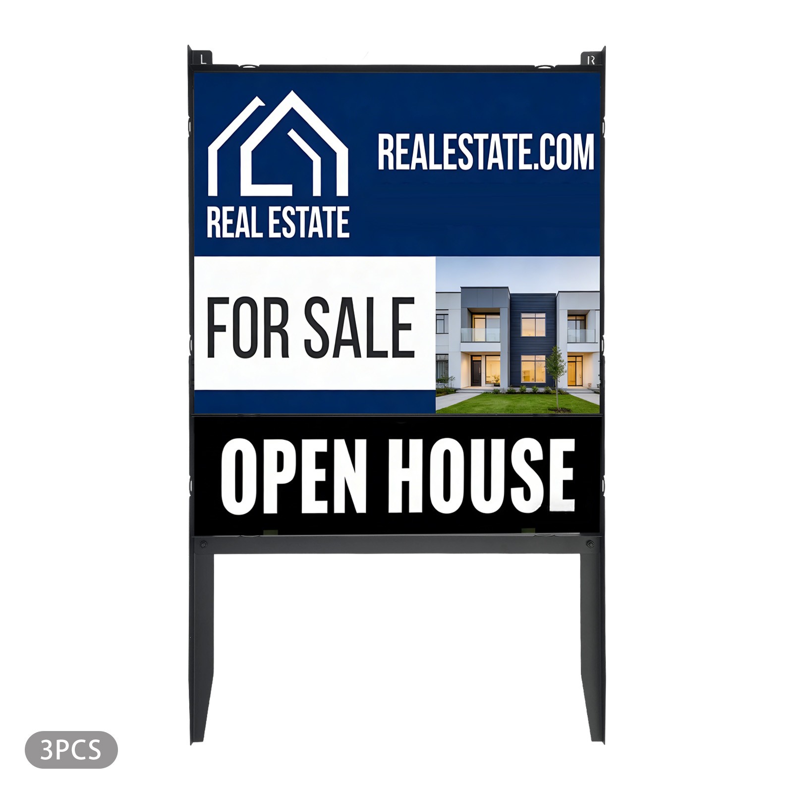 3pcs Yard Sign Frames,Iron Outdoor Advertising Sign Holder,103*61cm Sign Stand