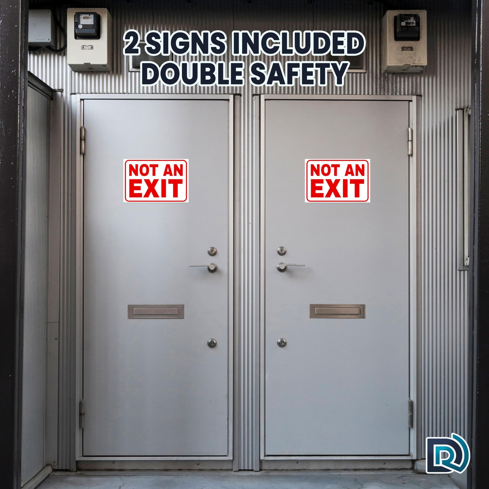 Not an Exit Sticker, 6×4 Inch Vinyl Decals, 2 Pack, Easy Peel & Stick