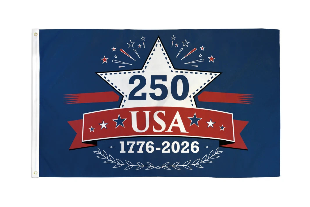 250 USA (Stars) Flag 3x5ft Poly 250 Years America Patriot Flag