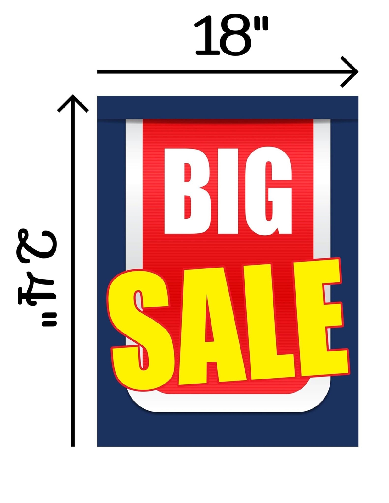 Big Sale | Retail Window Display Sign | 18&Prime;W x 24&Prime;H | 5 Pack