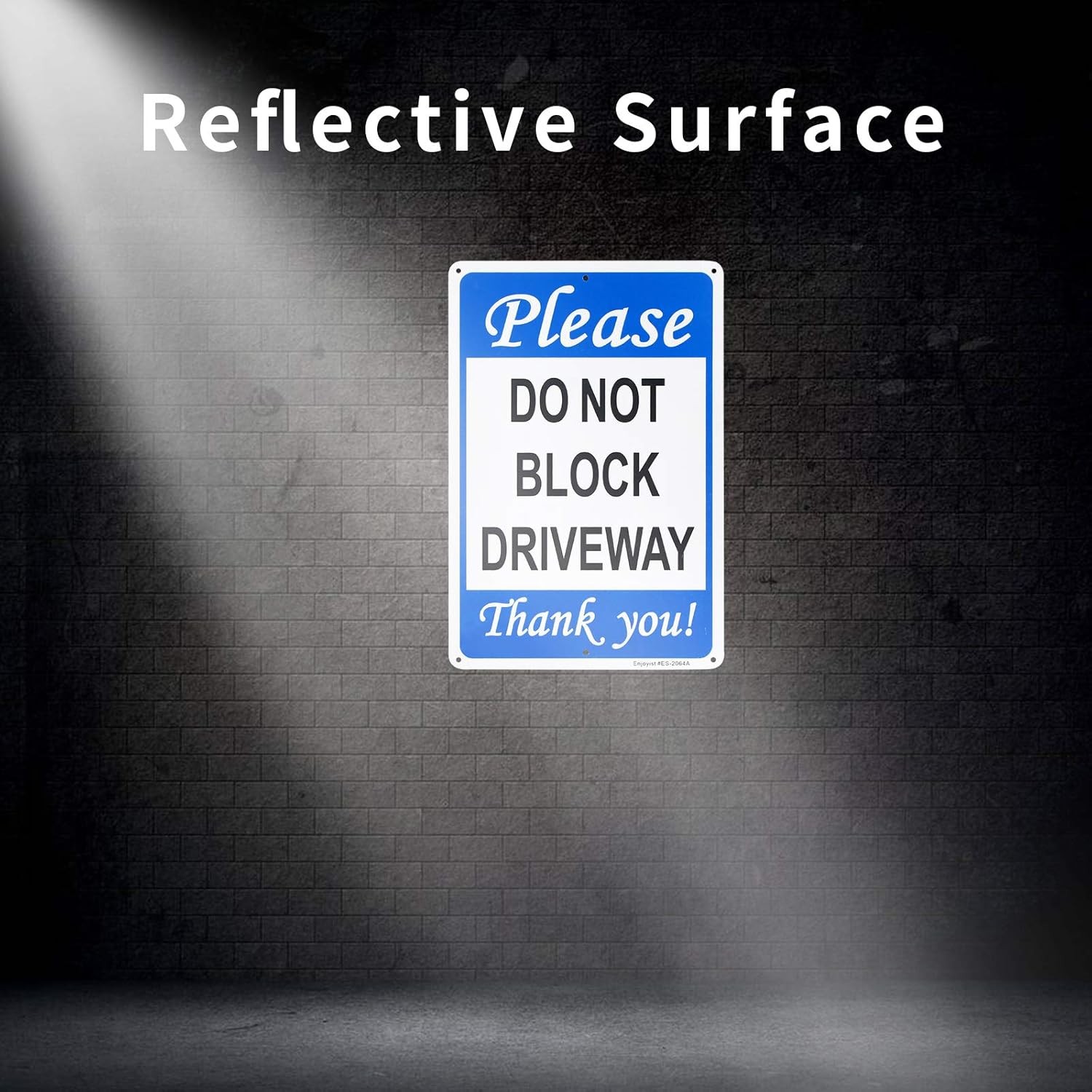 2-Pack No Parking Do Not Block Driveway Sign 12×8 Reflective Aluminum