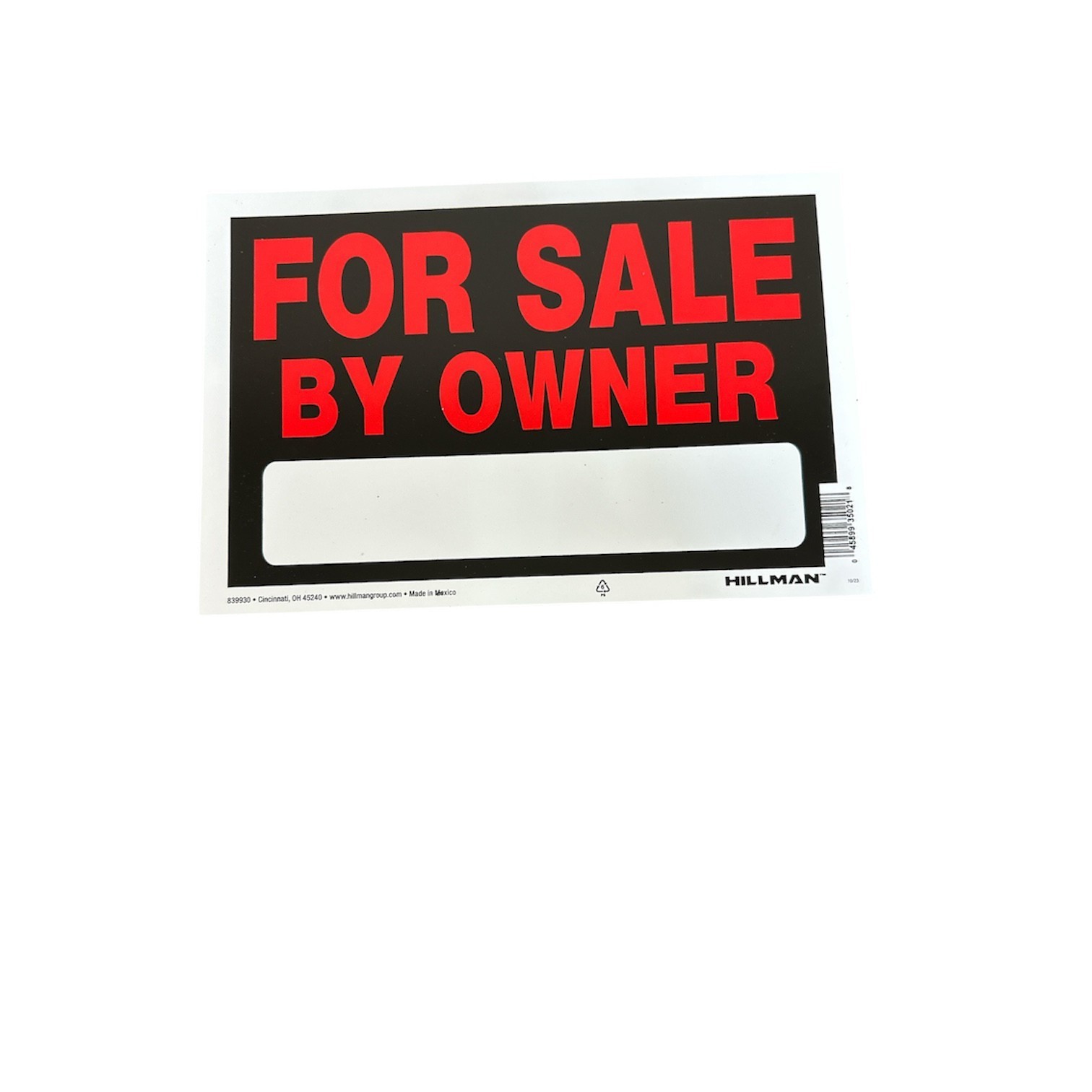 Hillman 8&Prime; x 10&Prime; Plastic Signs Various Models New
