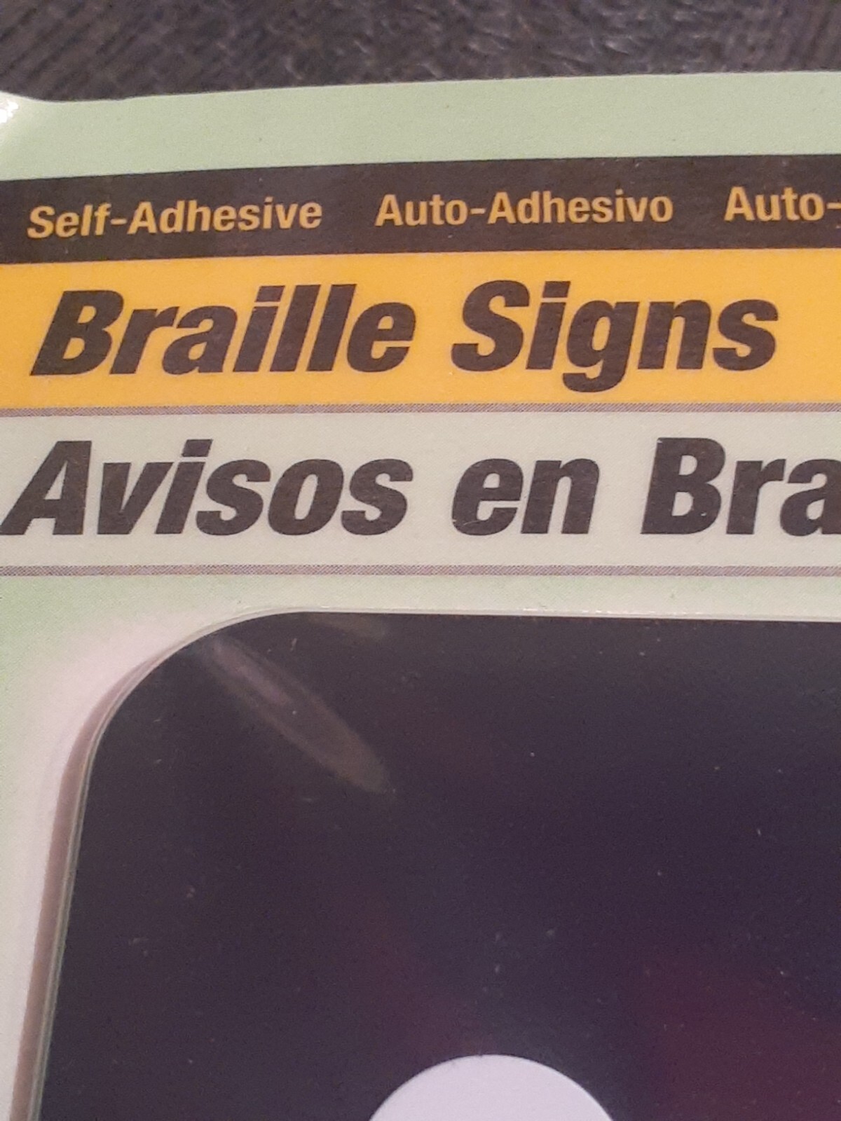 (2) HY-KO PRODUCTS DB-5 Unisex Restroom Ada Approved Braille 6&Prime; x 9&Prime; Sign