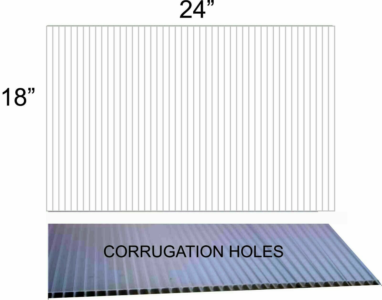 50pc White Blank 18&Prime; x 24&Prime; Coroplast corrugated plastic yard sign