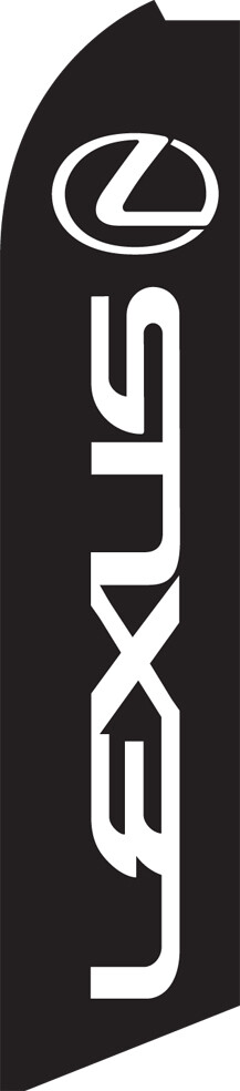 SWOOPER FEATHER FLUTTER FLAG SIGN ADVERTISING LEXUS DEALERSHIP HALF SLEEVE