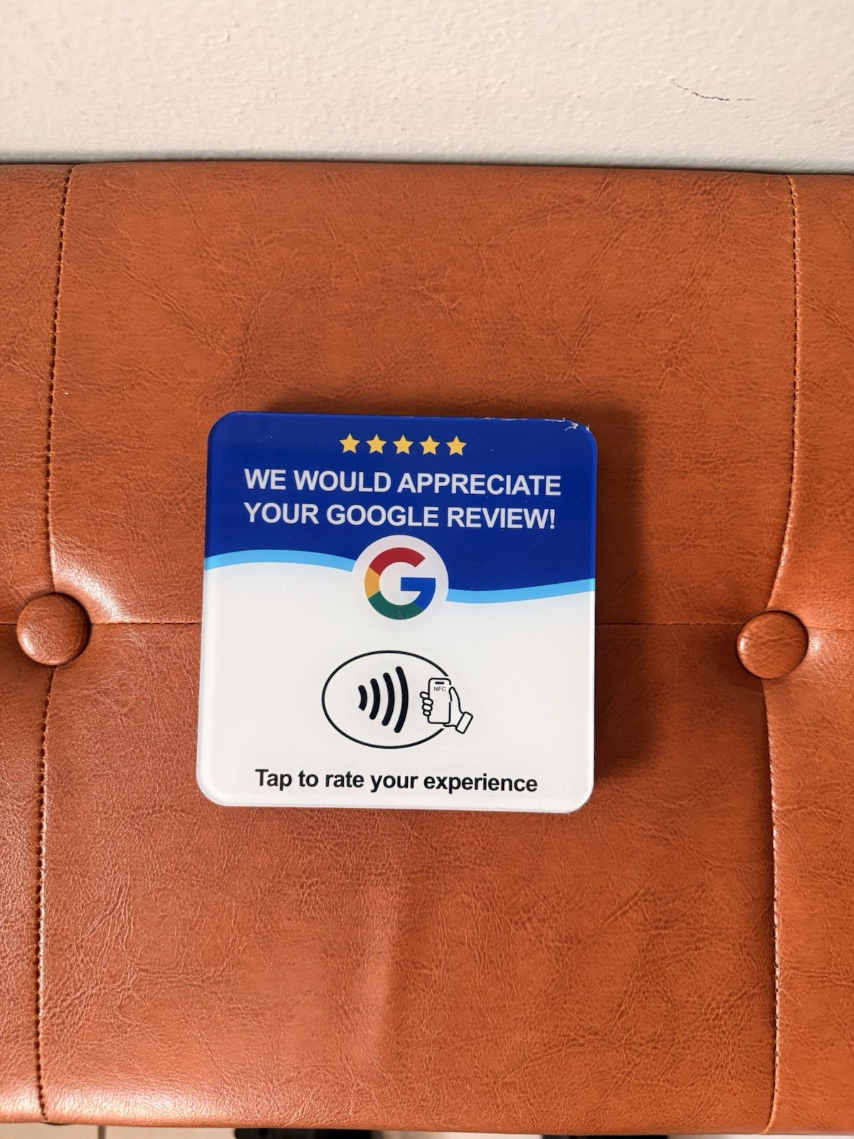 Custom Google Review Tap Card NFC QR Code Tap To Review Small Business Sign SEO