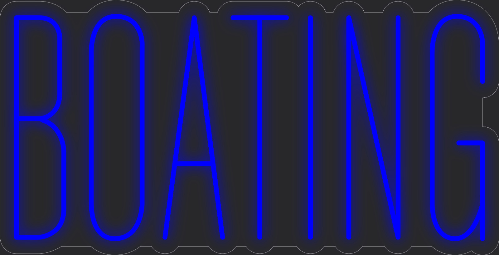 Boating Neon LED Sign Business Wall Decor Lighted Store Sign 36 x 19 in.