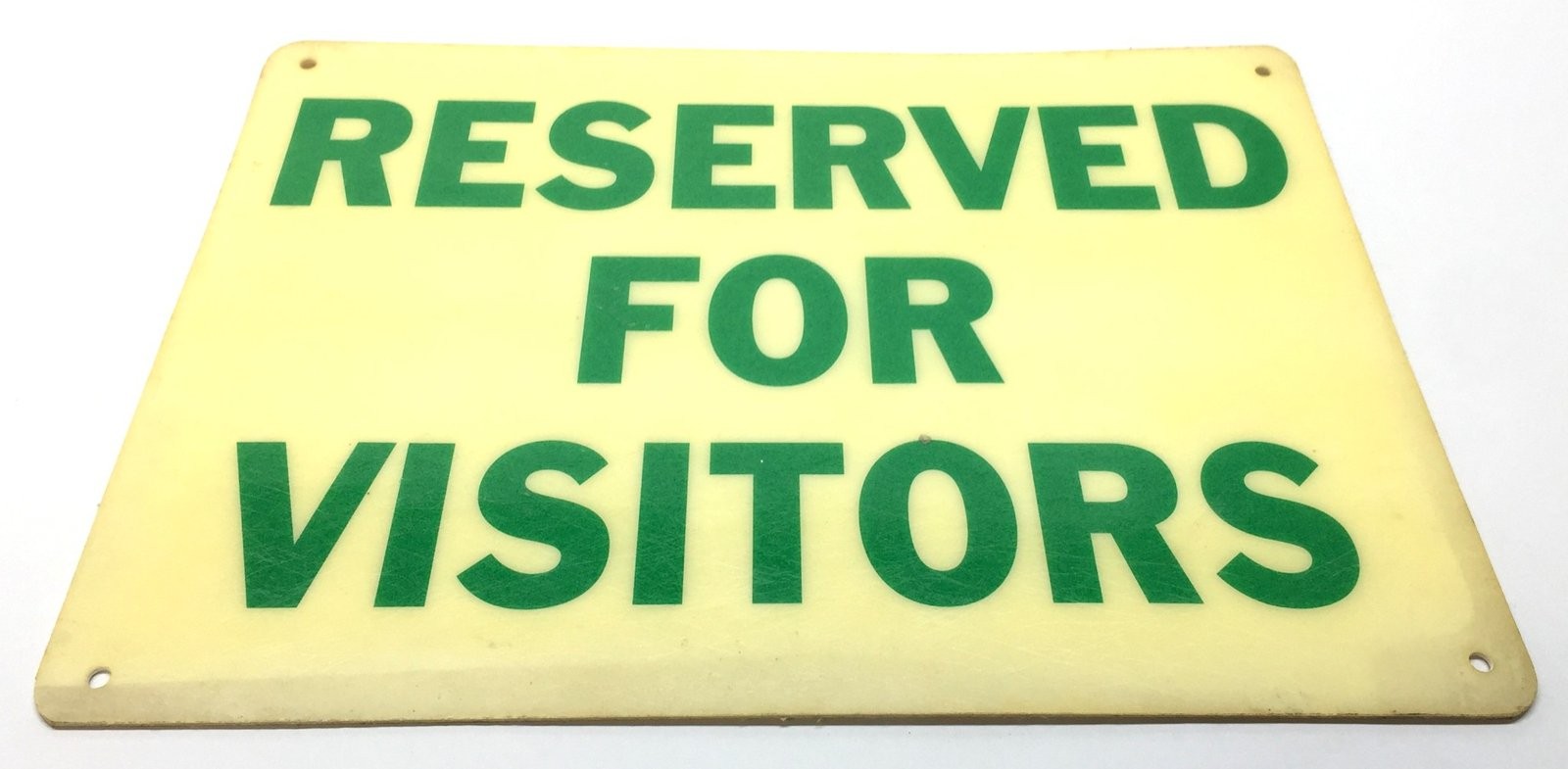 Unbranded 14&Prime; x 10&Prime; &lsquo;RESERVED FOR VISITORS&rsquo; Fiberboard Sign USED