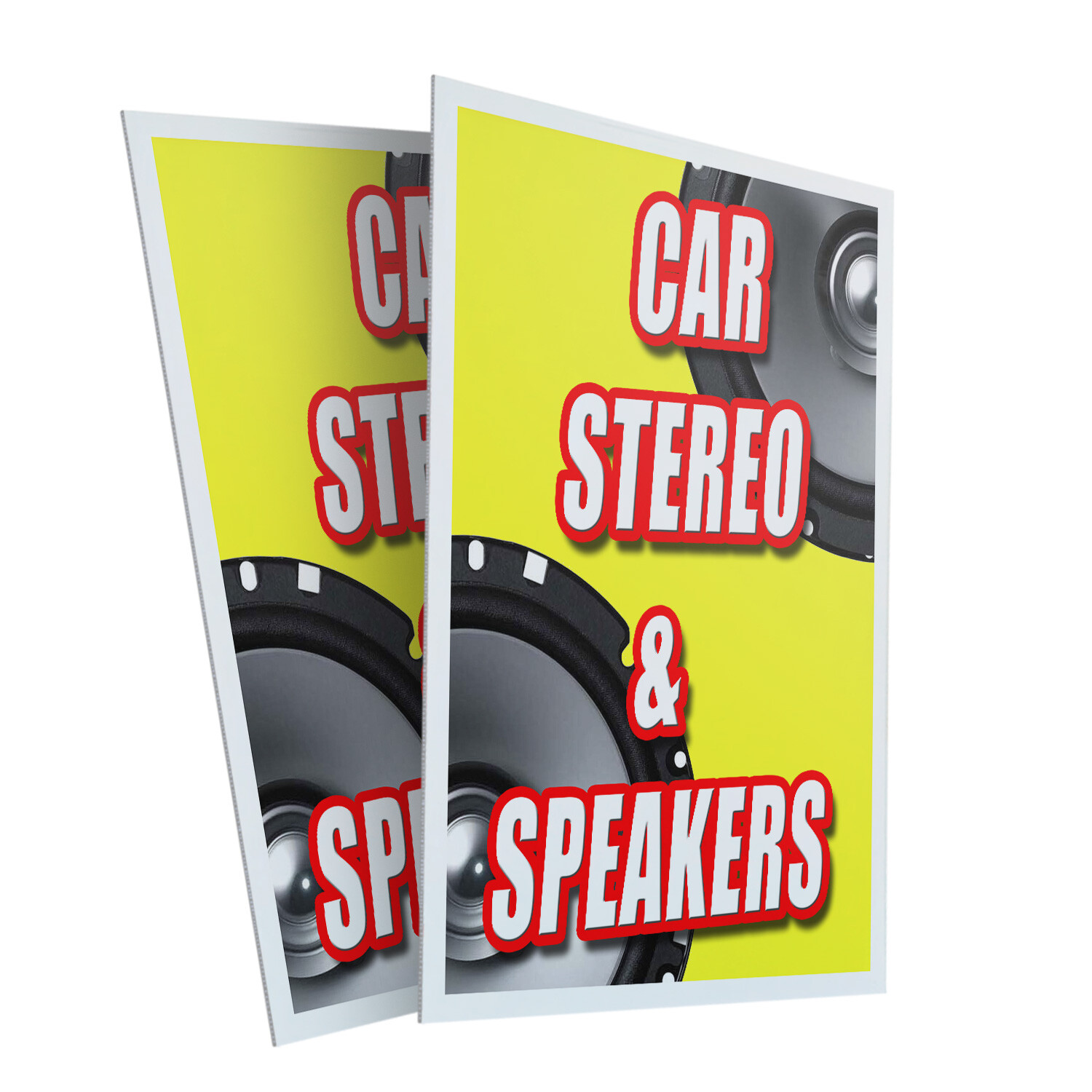 A-frame Sidewalk Car Stereo & Speakers 24&Prime; x 36&Prime; Double Sided A-Frame Sidewalk S