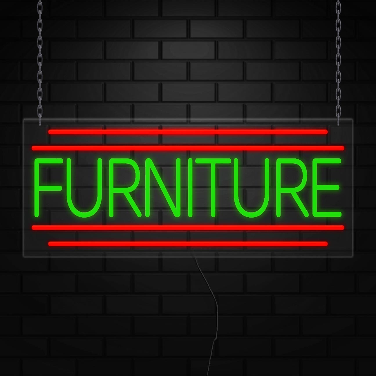 Furniture Neon Sign for Retail Displays | LED Flex Neon | 32&Prime;W x 13&Prime;H x 1&Prime;D