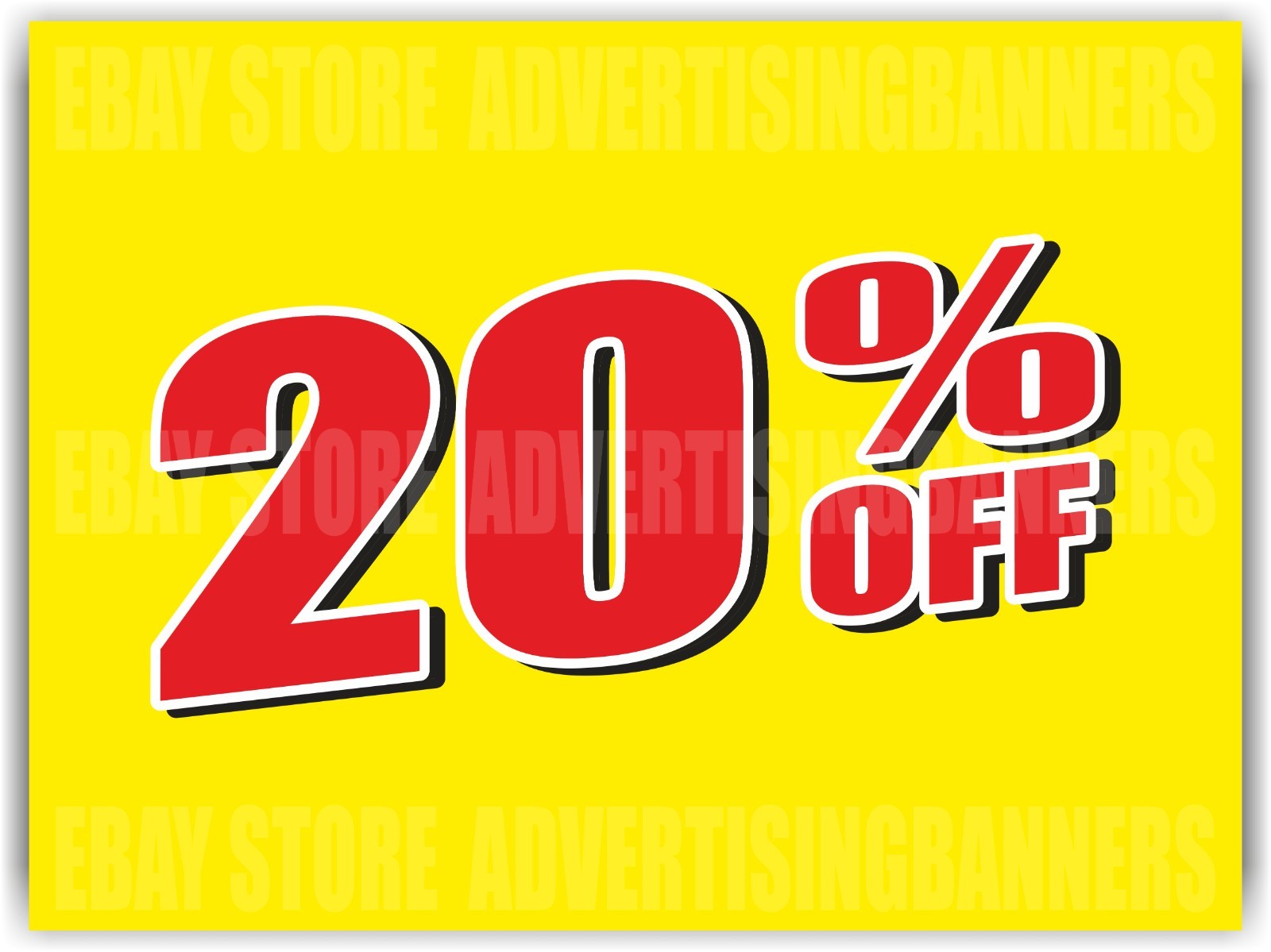 20% OFF Yard Sign with H-Stakes Lawn Sign Clearance Sale Big Discount Holiday