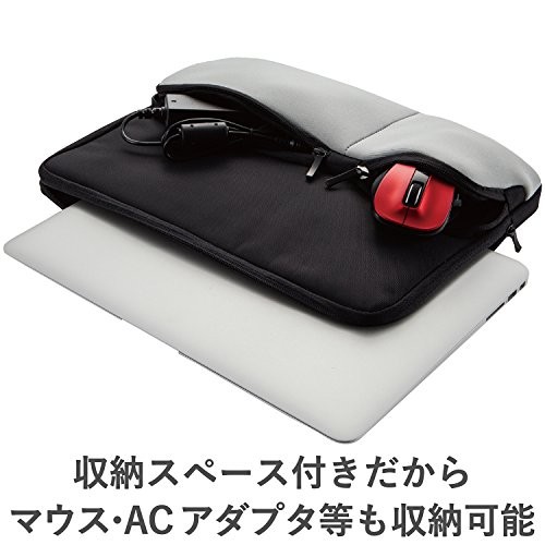 ELECOM PC Case for 13.3-inch MacBook Pro 13-inch with Accessory Pocket Black