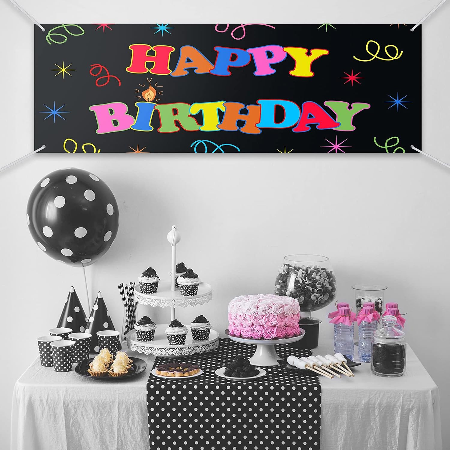 2 Pieces Large Banners Signs Polyester Oxford Cloth Sublimation Banner with Rope