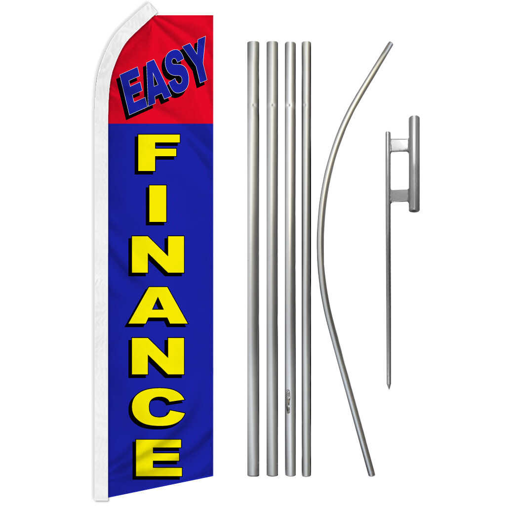 Financing Advertising Swooper Flutter Feather Flag Kit 0 Down No Credit Ok