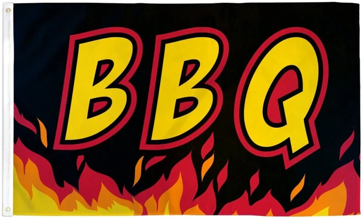 BBQ (Black) Flag 3x5ft Business Flag Food Advertising Sign