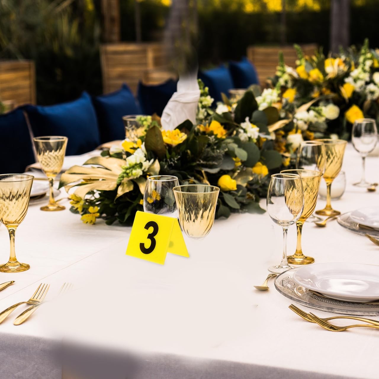 10 PCS Restaurant Table Numbers 1-10 Double Side Numbered Tents Markers Set