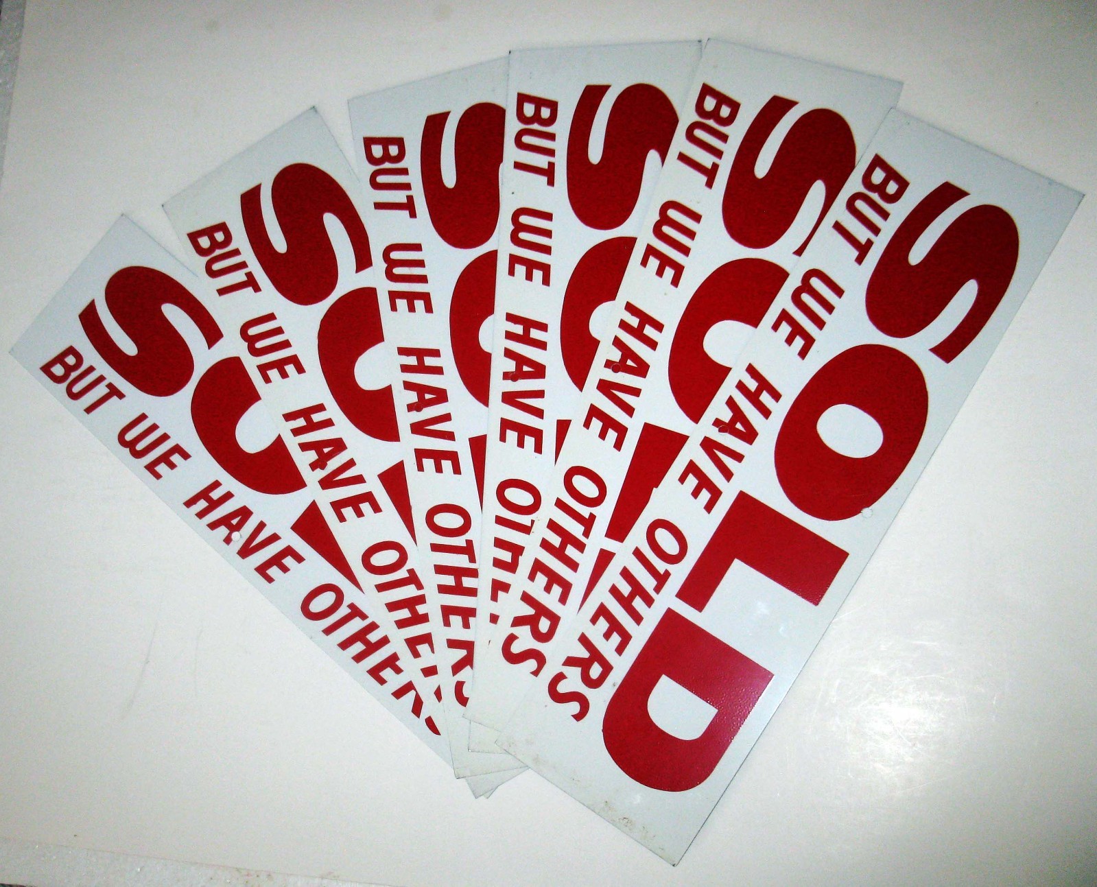 Lot of 6 Sold But We Have Others 16&Prime; Metal Sign Real Estate Retail Advertising