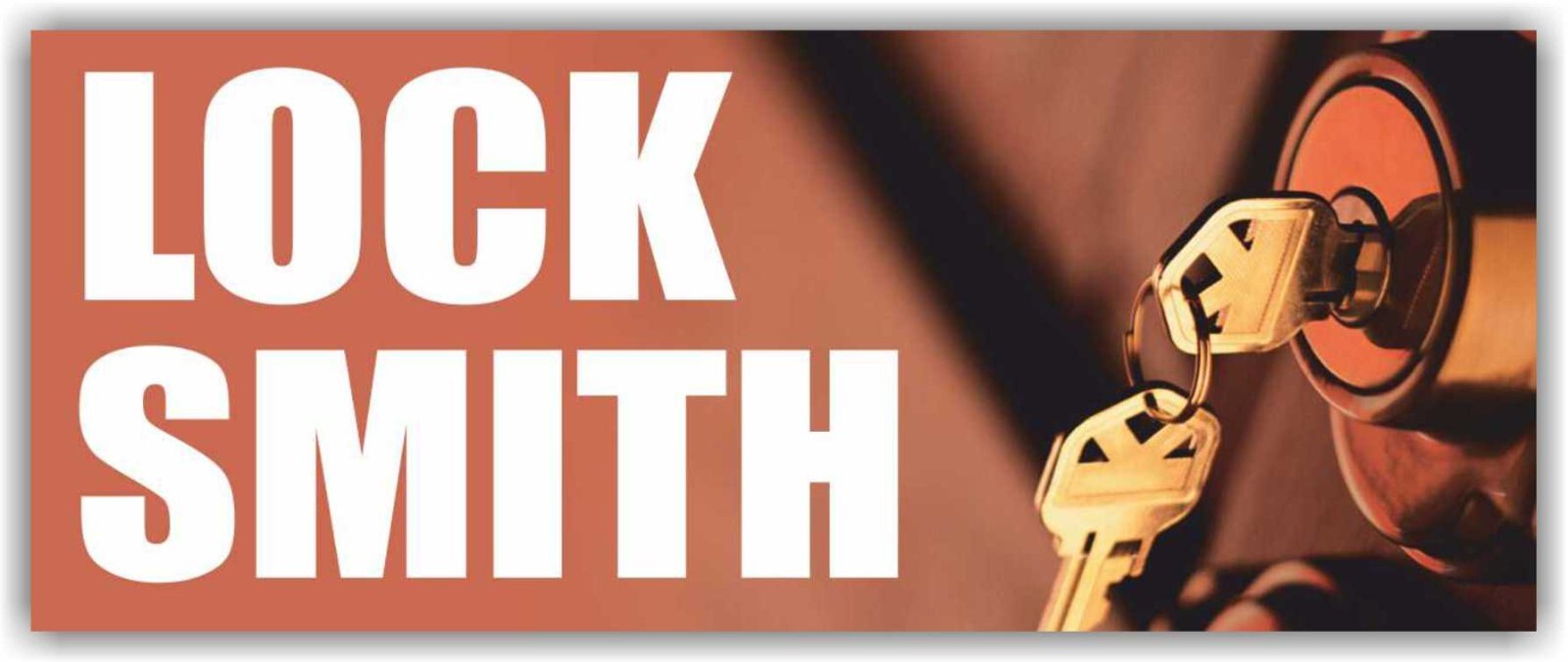 LOCK SMITH Advertising Banner Vinyl Mesh Sign key cut hardware LOCKSMITH service